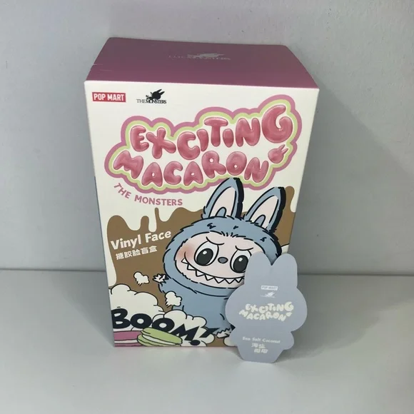 Pop Mart The Monsters Exciting Macaron Sea Salt Coconut Labubu Pendant Blind Box - Picture 6 of 12